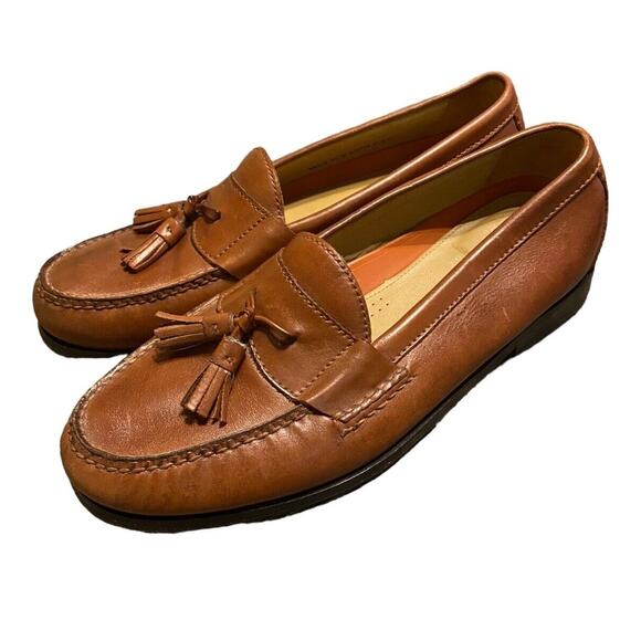 Cole Haan Caddie Bow Tan Chestnut Brown Loafer Men's Size 9.5‎ Corpcore Business - Picture 1 of 8